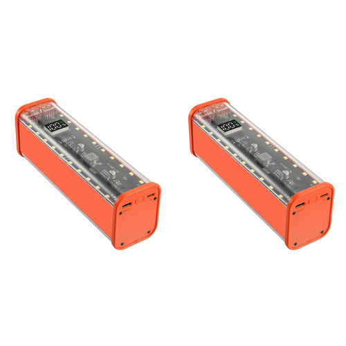 8 Slots 18650 DIY Power Bank Case Orange