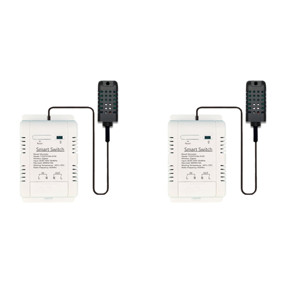 For Tuya Zigbee Smart Switch With Temperature Humidity Sensor 16A 4711191792419