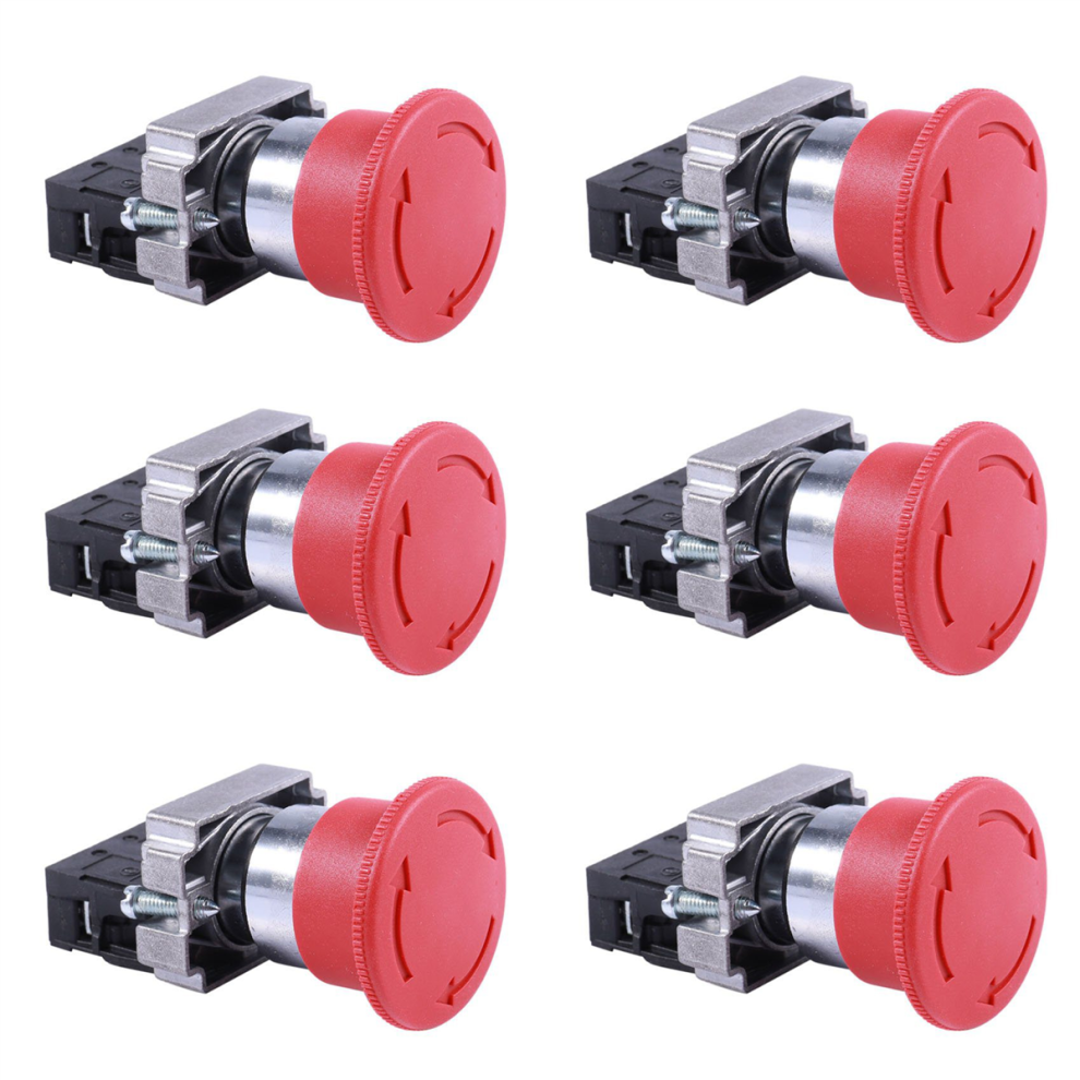 22Mm Nc Red Mushroom Emergency Stop Push Button Switch Zb2-Be102c 4711191790200