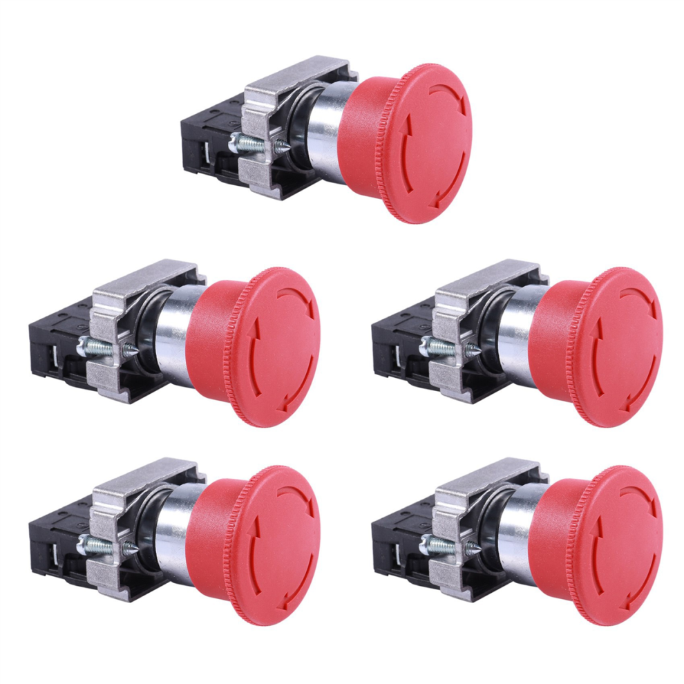22Mm Nc Red Mushroom Emergency Stop Push Button Switch Zb2-Be102c 4711191790217