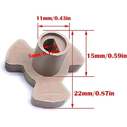 0.59 Inch Microwave Shaft, Small Microwave Roller Guide Support Coupler Tray Shaft, Glass Tray Drive Coupler Replacement 1