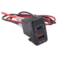 Car Fast Charger Adapter with Voltmeter for Land Cruiser