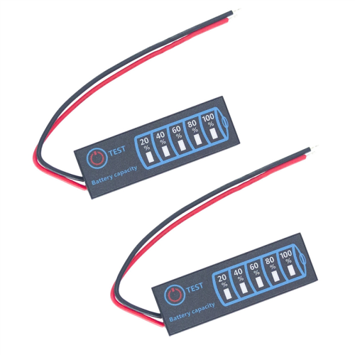 2 Pcs Battery Level Indicator 3S Ternary Lithium Battery Lithium Iron 1