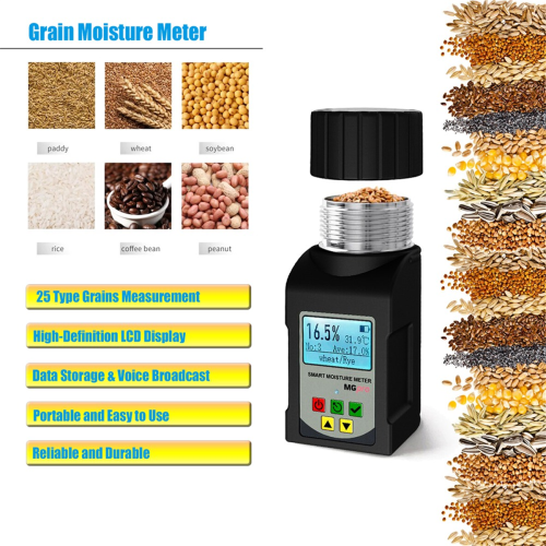 5-in-1 Portable Grain Moisture Meter, 25 Grains,Smart Humidity Tester 2