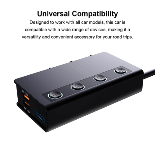 Car Adapter New 3-Socket 3.1A Charger Charger USB 1