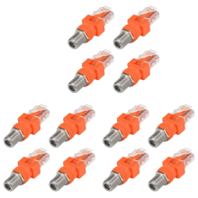 4 Pack Coax F Female to RJ45 Male Converter for Line Tester