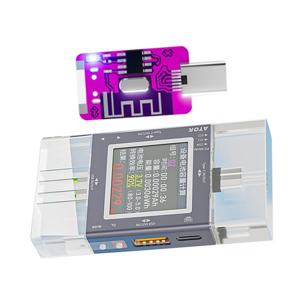 USB/Type-C Tester Multi-Function Digital Display with BT Module