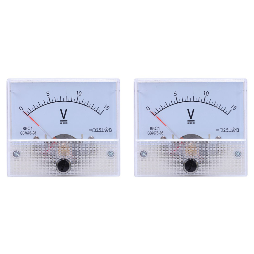 Pointer Type Dc Voltmeter, 85C1 Dc 0-15V Analog Voltage Panel Meter 4711191795670