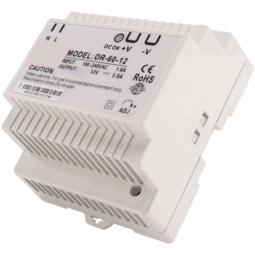 12 Volt 5 Amp Industrial Din Rail Power Supply(12V) 1