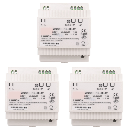 12 Volt 5 Amp Industrial Din Rail Power Supply(12V)