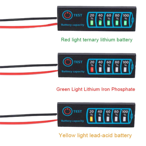 2 Pcs Battery Level Indicator 3S Ternary Lithium Battery Lithium Iron 1