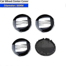 (56mm-black)4pcs 56 / 63mm Car Wheel Center Caps Hub Rim Cover For Seat Leon Alhambra Toledo Cupra Arona