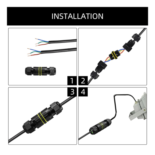 2 Way 3-Core Junction Box Electrical Cable Connector, Repair Cables 2
