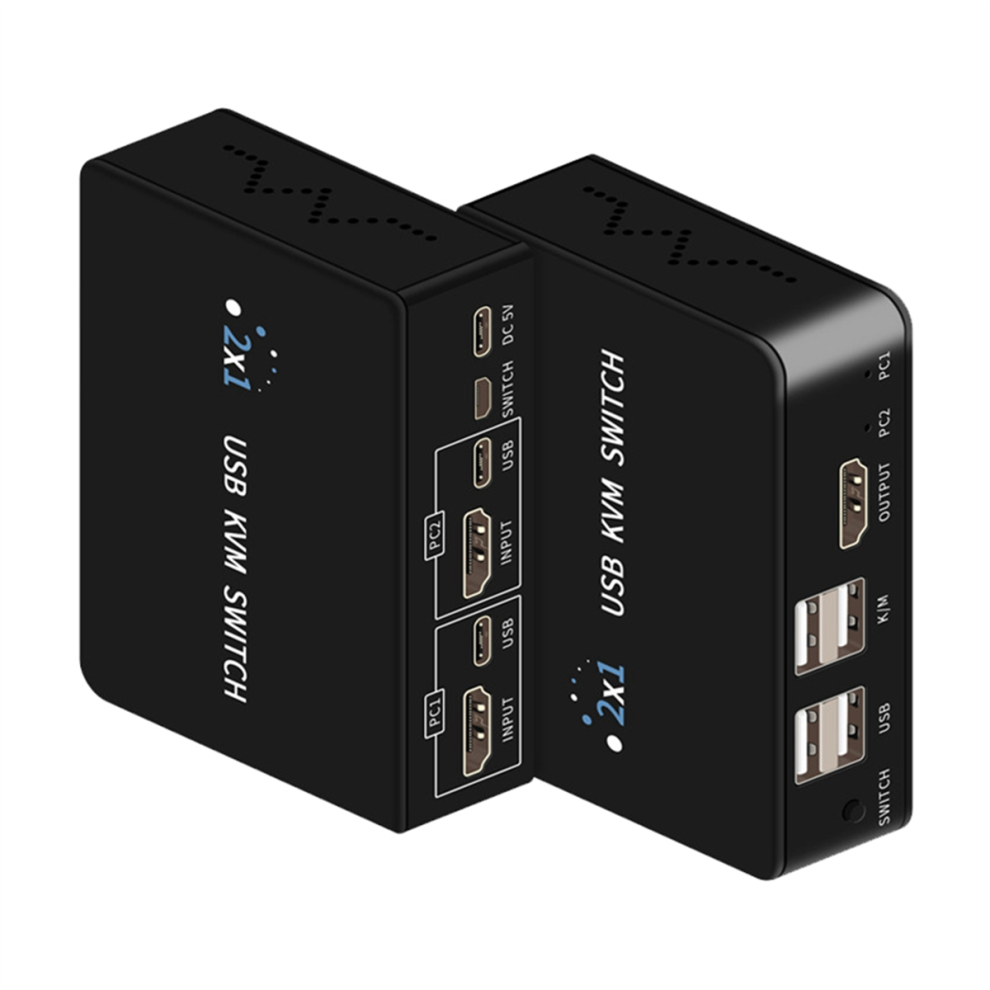 Usb Kvm Switcher 2 In 1 Out Laptop Printer Shared Switch 4711191799135