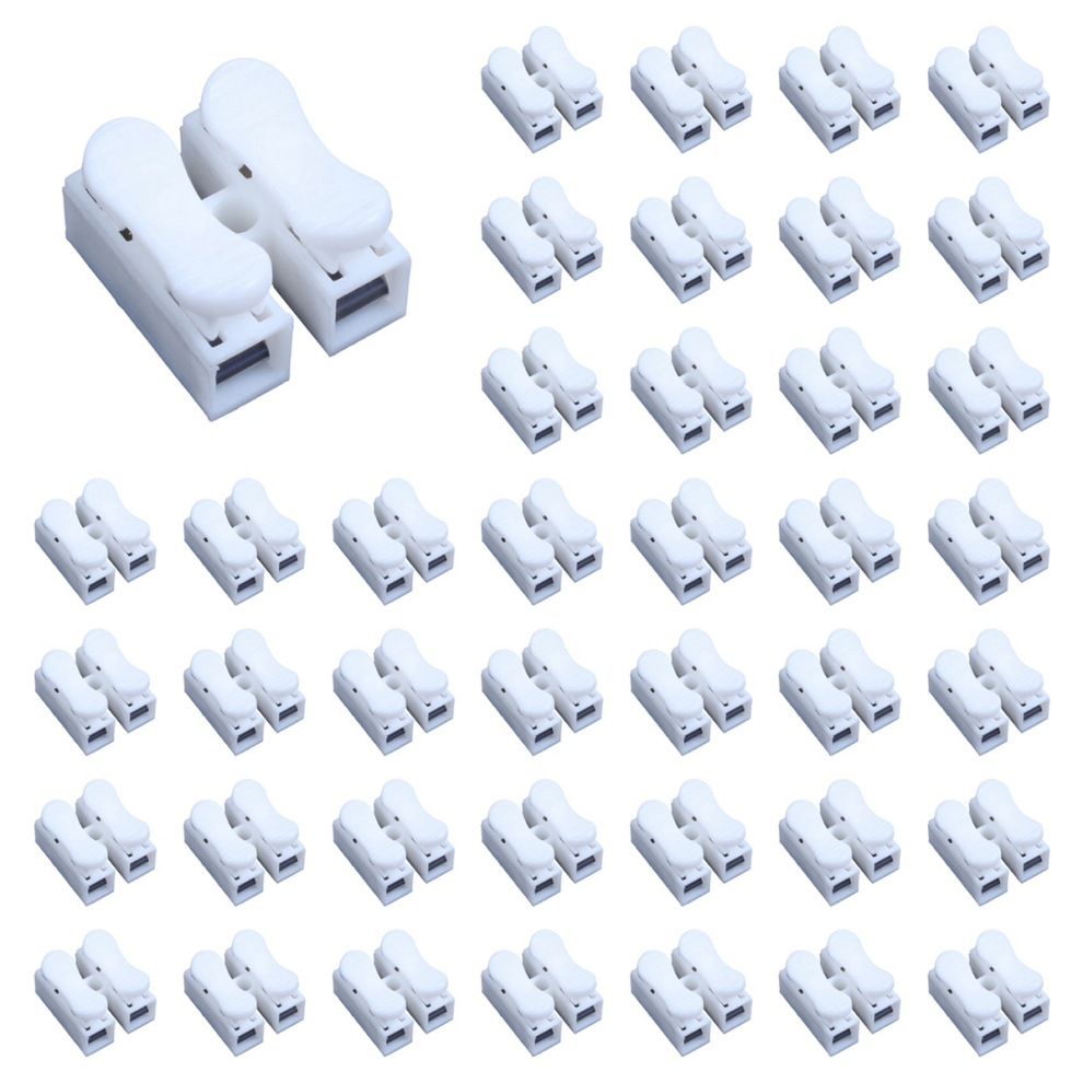 50Pcs Spring Wire Connector Cable Clamp Terminal Block Connector 4711191701398