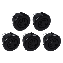 Female 5 Pin DIN Plug Panel Mounted Keyboard Cable Connector Adapter