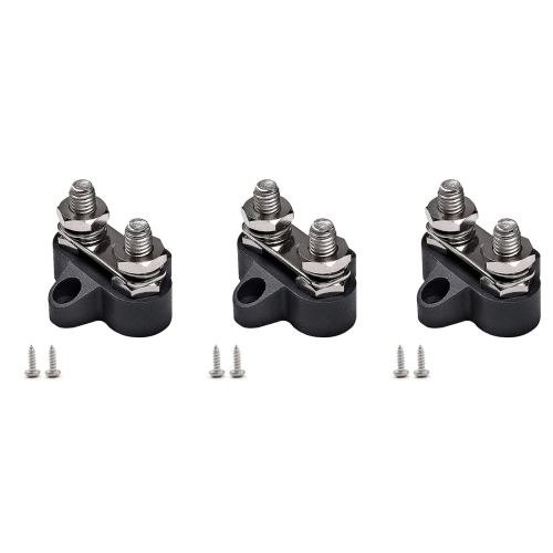 Junction Block Bus Bar Dual Heavy Duty Power Distribution Stud,Black