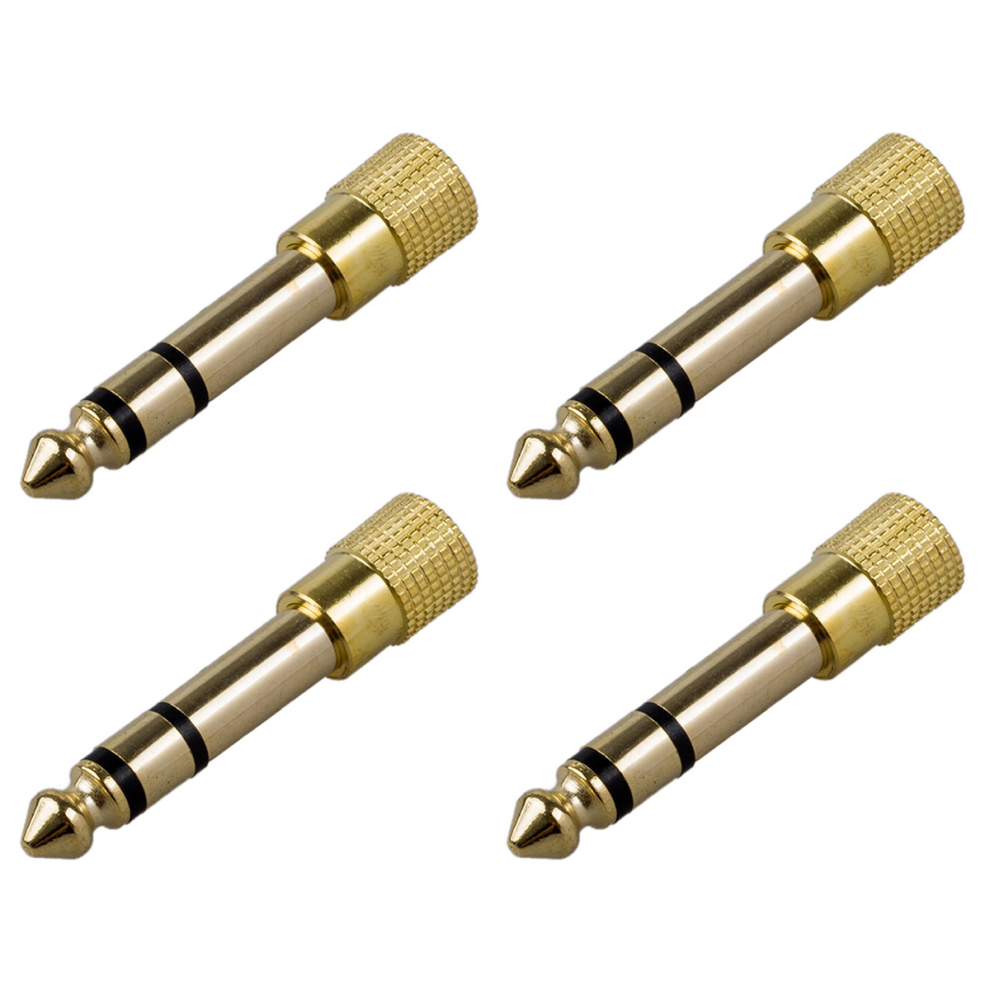 Quality Headphone Adapter Stereo Plug Gold 4711191702661