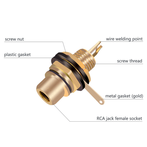 10Pcs/Lot Connector Gold Plated Female Jack Socket Solder 1