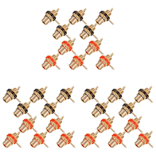 10Pcs/Lot Connector Gold Plated Female Jack Socket Solder