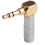 3.5mm L Shape Jack Gold Plated 90 Degree Angle Audio Plug Silver 4