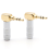 3.5mm L Shape Jack Gold Plated 90 Degree Angle Audio Plug Silver 2