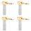 3.5mm L Shape Jack Gold Plated 90 Degree Angle Audio Plug Silver 1