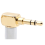 3.5mm L Shape Jack Gold Plated 90 Degree Angle Audio Plug Silver 5