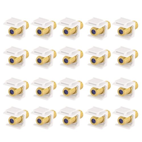 10-Pack RG6 Jack Insert, for Wall Plate and Patch Panel