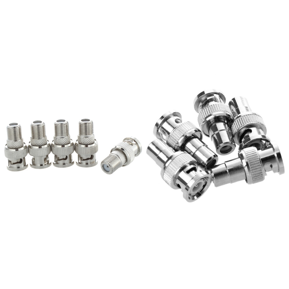 5 Pcs Bnc Male Plug To Female Coaxial Connector For Cctv Video 4711191701213