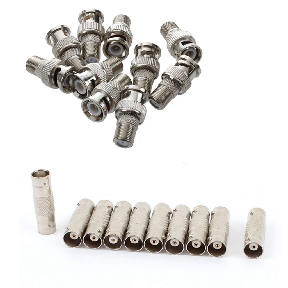10Pcs Bnc Female Cctv Rg59 Coaxial Cable Connector Adapter 4711191799906