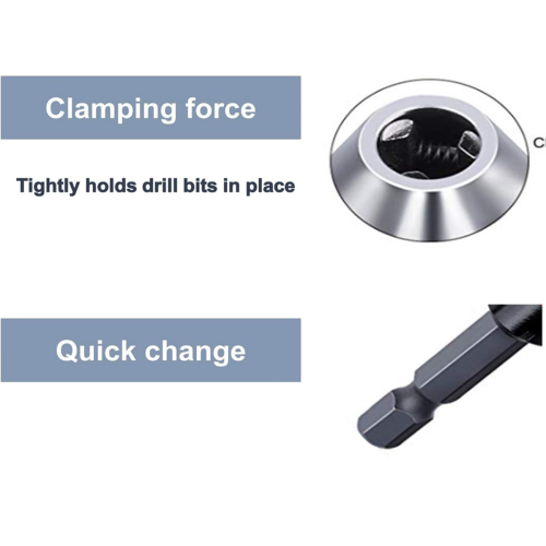 Drill Chuck Adapter - 2Pcs Drill Chuck for Impact Driver 2