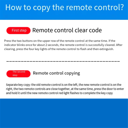 Wireless Auto Copy Remote Control Electric Garage Door Opener 2