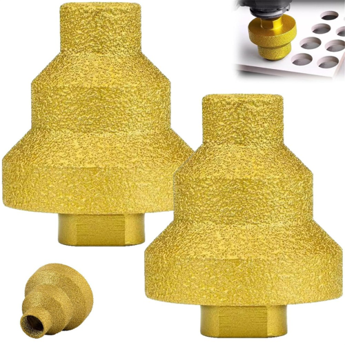 2pcs Diamond Core Drill Bit,Diamond Step Drill Bit with Shank M10 1
