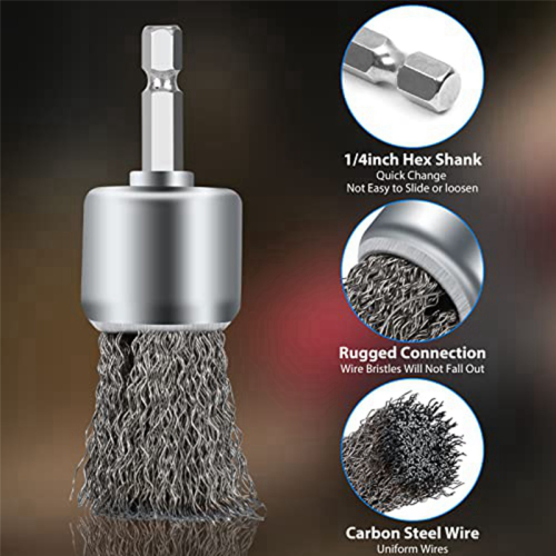 12PCS Wire Brush Wheel for Drill, Wire Wheel Cup Brushes 2
