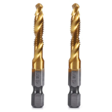 M6x1mm Hex Shank Titanium Plated Screw Thread Metric Tap Drill Bits