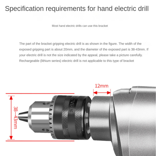 Square Hole Drill Bit Adapter Drill Bit Fixing Bracket Attachment 2