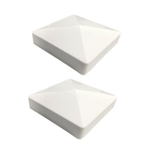 2 paquetes de tapas de poste de cerca de vinilo estilo pir   mide de 4 pulgadas/tapas de poste de vinilo para postes de cerca de vinilo de 4"" x 4""