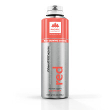 Pacific Shaving Company Red Shaving Cream - Foaming Colorful Shaving Cream - terfuktande rodnadsreducerande + Irritationsfri rakkrm (7 Oz)