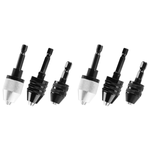 3PCS 1/4 Inch Hex Shank Keyless Drill Chuck Impact Drills Bits