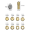 Drill Chuck Collet Set with Replacement Rotary Drill Nut Set 4