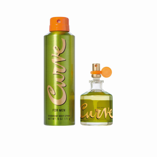 Curve Άνδρες Κολόνια Σετ, Αποσμητικό & Κολόνια, Casual Άρωμα, Μυρωδιά Ξύλου, 2 Τεμάχια 2
