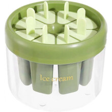 Mini Popsicle Molds 8 Cavity BPA Free Popsicle Molds, Reusable Easy Release Molds Silicone, Green, Homemade Ice Cream Molds