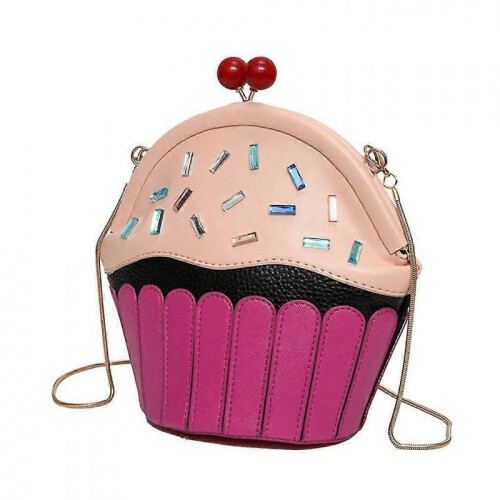 Cute Cupcake Shape Women's Shoulder Bag Colorful PU Leather