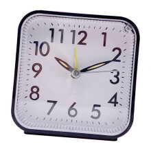 Silent Small Analog Alarm Clock Batteriebetriebene Laut Wecker mit Snooze und Licht für Reise Schlafzimmer Desktop Schwarz