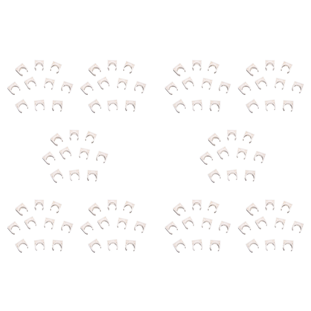 10 Pcs 20Mm Diameter White Pvc Water Supply Pipe Clamps Clips 4712844914509