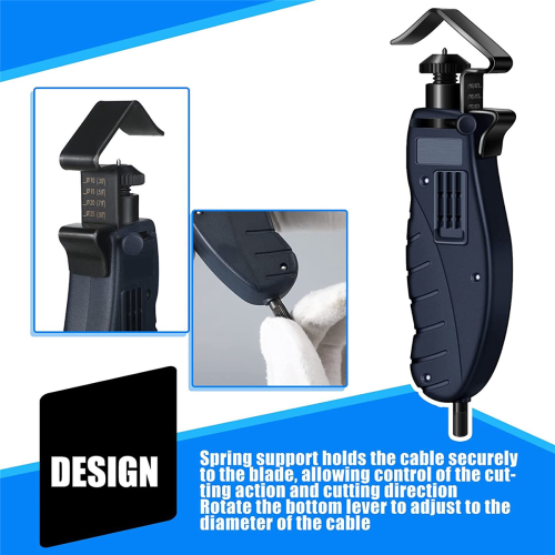 Round Cable Stripper Smooth Without Damaging the Core, 0.18-1 Inch 1
