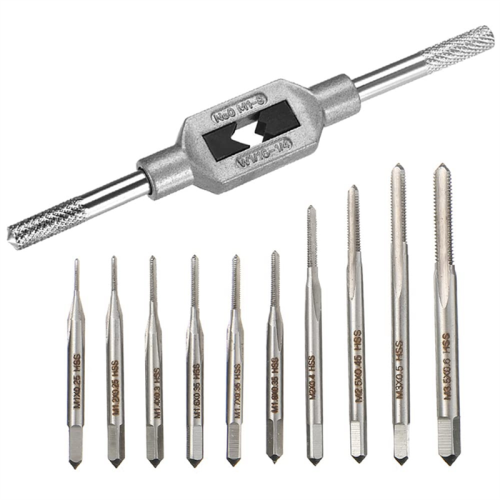 10Pcs Micro-Taps Bit Small Hand Screw Thread Taps M1-M3.5 HSS