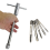 Long Adjustable T-Handle Ratchet Wrench with 5 M3-M8 3mm-8mm Thread 2