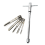 Long Adjustable T-Handle Ratchet Wrench with 5 M3-M8 3mm-8mm Thread 1